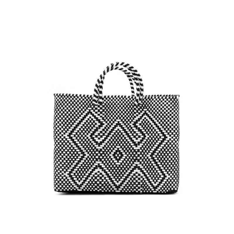MERCADO BAG - CANGREJO - SHORT STYLE - Black / White (SHORT S